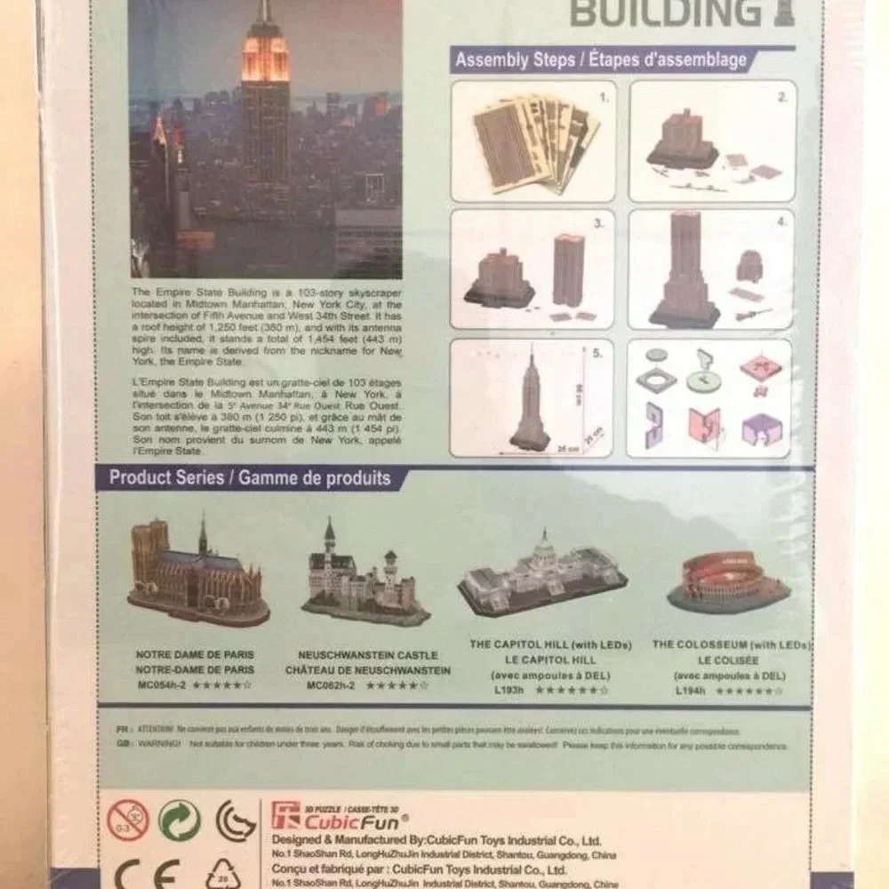 NEW CubicFun New York Empire State 3D Puzzle - Picture 4 of 4